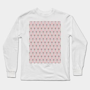Spaceship Earth Geometric Pattern Millennial Pink Long Sleeve T-Shirt